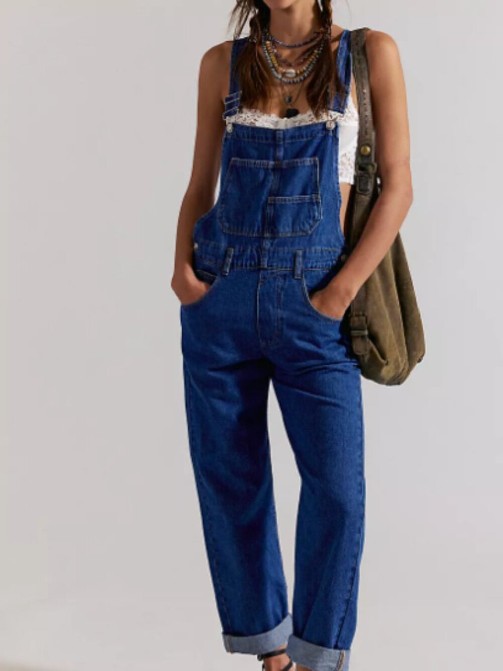 We the free ziggy denim overalls xs in sapphire blue